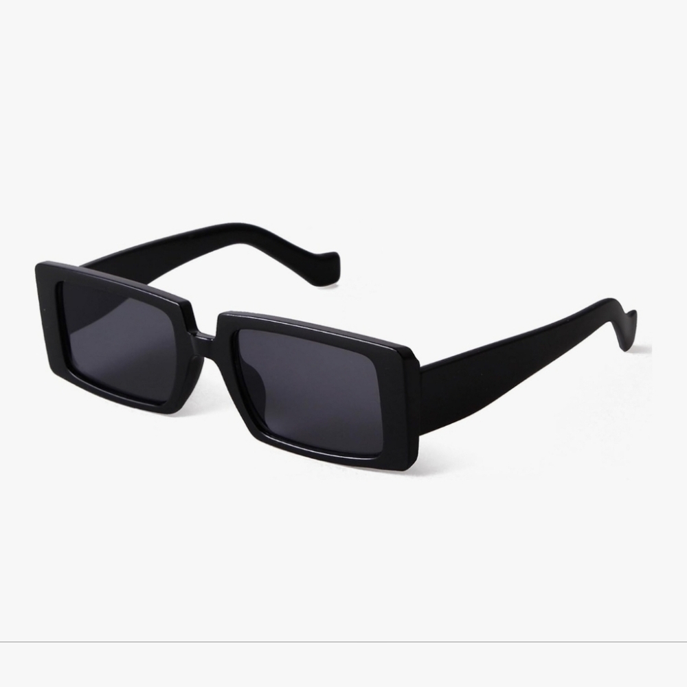 Retro 90s Rectangle Sunglasses – Fashionable Style for Women | UV400 Protection